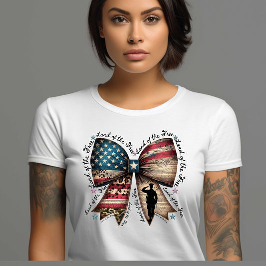 Patriotic Bow 4th of July T-Shirt