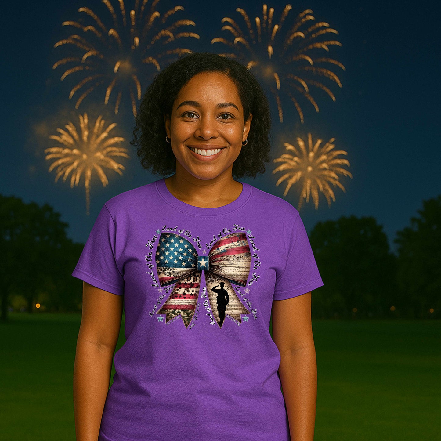 Patriotic Bow 4th of July T-Shirt