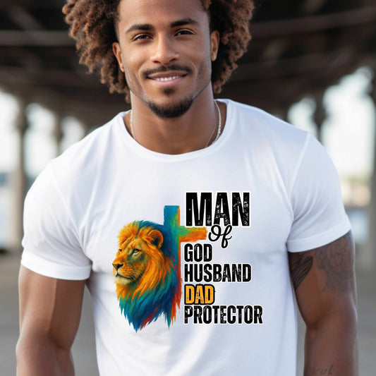 Man of God, Husband, Dad, Protector T-Shirt