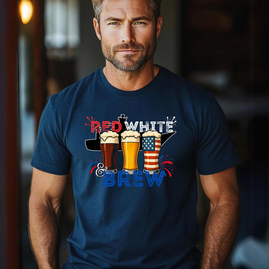 Red White & Brew with Battleship T-Shirt